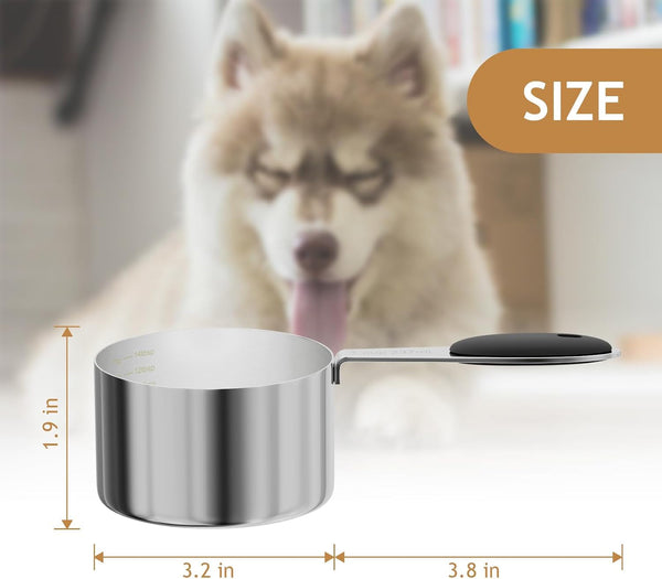 1PCS 1Cup(237Ml) Dog Cat Food Scoop, Measuring Cup with Inner Scale2