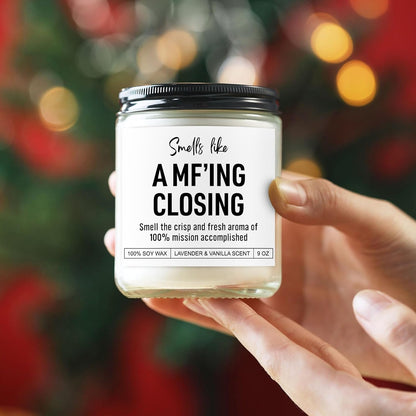 Scented Candle, Funny Realtor Gifts for Women, Men, Clients, Real Estate Agent Supplies, Appreciation, Thank You, Christmas, Gifts for Realtors at Closing, Real Estate Broker, Salesperson7