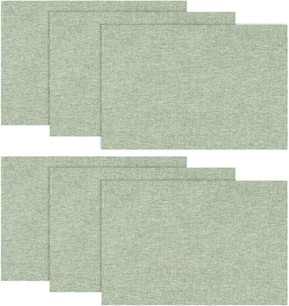 Sage Green Placemats Set of 6, 12X18 Inch Spring Summer Washable Holiday Table Mats for Party Kitchen Dining Decoration1