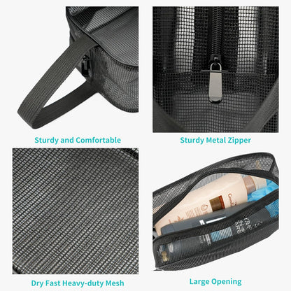 Mesh Shower Caddy Bag for Bathroom Gym Camping Portable Travel Mesh Toiletry Bag for Women Men3