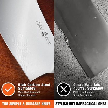 Meat Cleaver Knife, 6 Inch Sharp Multi-Purpose Chopper for Meat Vegetable Cutting, German High Carbon Steel Butcher Knife with Pakkawood Handle8