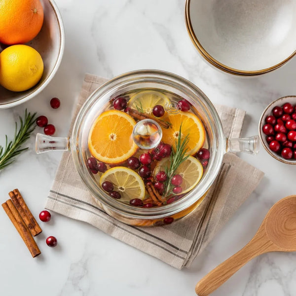 1.5L/50Oz Glass Saucepan with Cover, Heat Resistant Stovetop Glass Cooking Pot with Lid for Pasta Noodle, Soup, Milk, Clear Simmer Pot for Potpourri Christmas Holiday Home Fragrance6