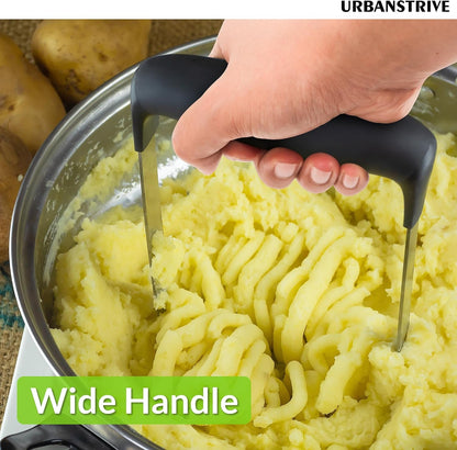 Upgraded Potato Masher Stainless Steel Durable Non-Break Handle Rust-Proof | Dishwasher Safe Sturdy Heavy Duty Masher Kitchen Tool for Avocado Bean Vegetable Jams Sauces Guacamole Kitchen Gadgets4