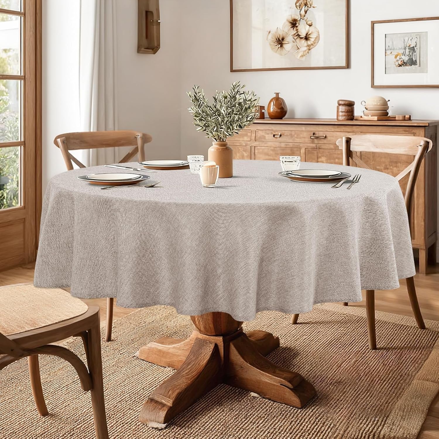 round-table-cloth-faux-linen-farmhouse-tablecloth-wrinkle-stain-resistant-table-cover-for-kitchen-dining-holiday-party-dinner-stone-108-inch-round