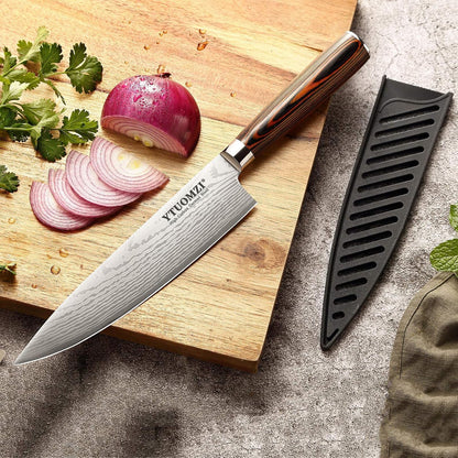 Razor-Sharp Chef Knife, 8-Inch High Carbon Stainless Steel Chef'S Knife for Home Kitchen & Restaurant, 8" Chef Kitchen Knife with Sheath & Gift Box, Ergonomic Handle5