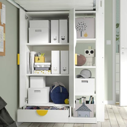 SMÅSTAD Loft Bed, White White/With Desk with 2 Shelves, 90X200 Cm5