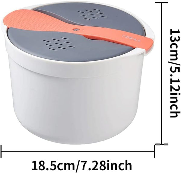 Microwave Rice Cooker, 2L Microwave Rice Steamer Pasta Cooker, Food Grade PP Microwave Rice Cooker, Strainer and Steamer Pot Set,4Pcs(Color:Orange), 22351076 | Food Grade PP Microwave Rice Cooker, Strainer and Steamer Pot Set,4Pcs, 223510767