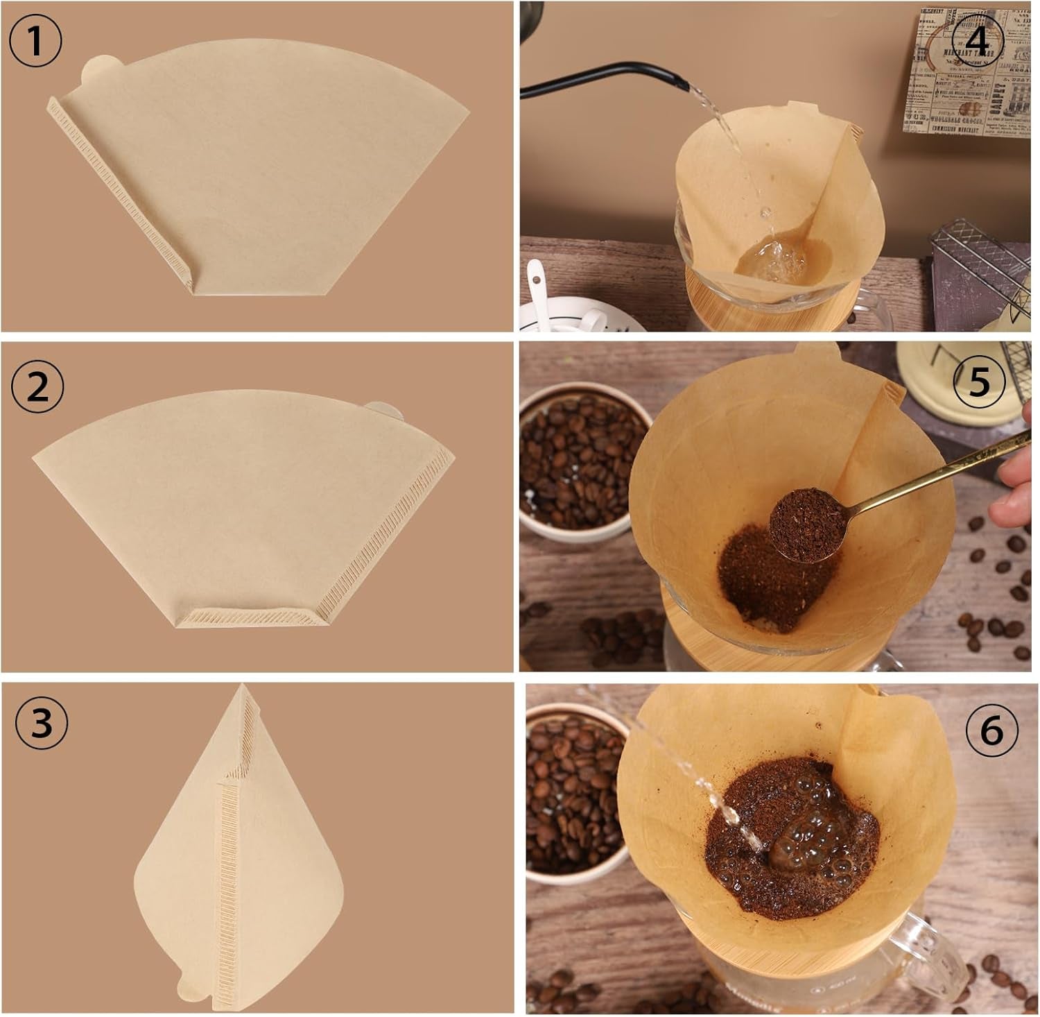 160-count-4-cone-coffee-filters-8-12-cup-compatible-with-ninja-maker-unbleached-disposable-natural-wood-pulp-coffee-filters-compatible-with-ninja-pour-over-and-drip-coffee-maker