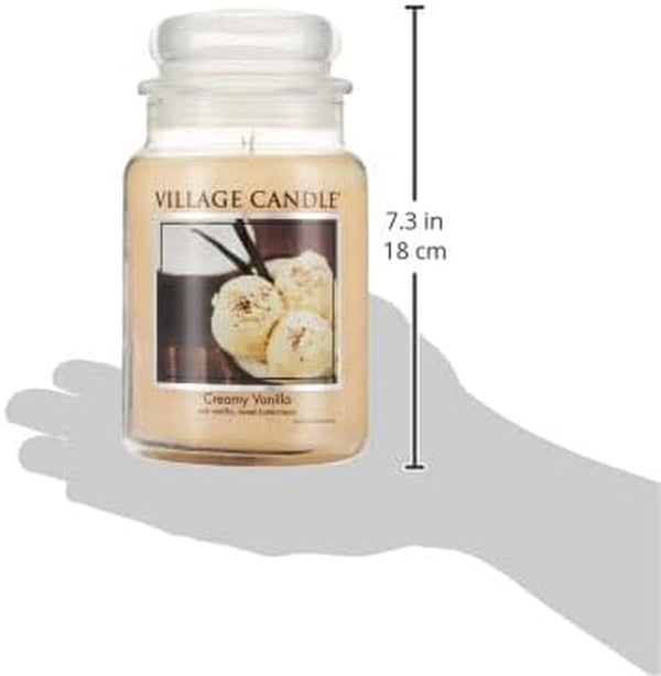 Creamy Vanilla Large Glass Apothecary Jar, Scented Candle, 21.25 Oz., Ivory3
