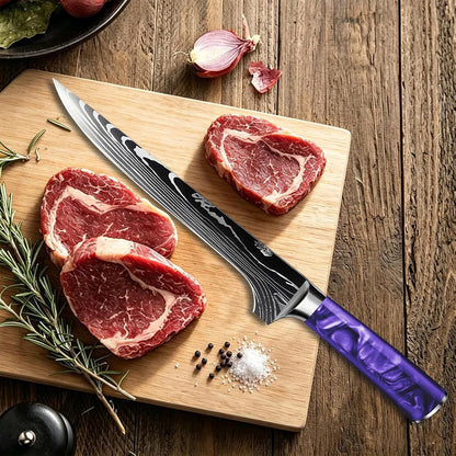 6 Inch Super Sharp Boning & Fillet Deboning Knife (Purple)7