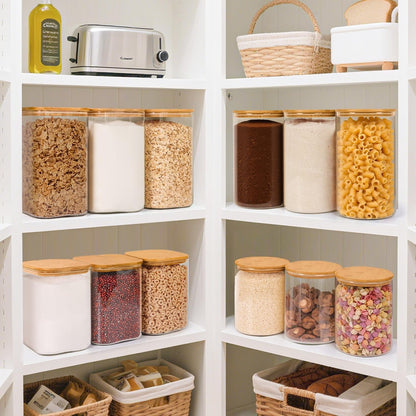 Flour Sugar Storage Containers 4 Qt, Set of 2 Glass Flour Container5