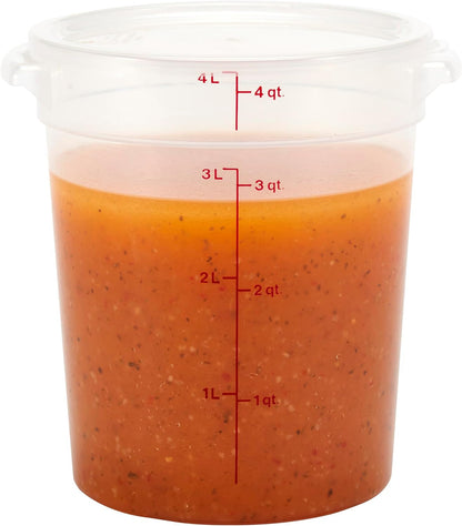 Food Storage Containers with Lids (Bpa-Free) - 4 Quart - Food Grade Buckets with Lids (2 Pack) - for Dough Proofing and Brining (Translucent)5