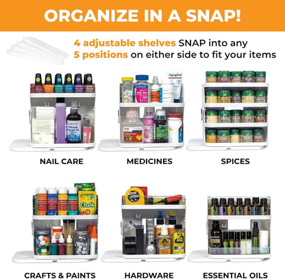 Spice Rack Organizer for Cabinet, 4 Adjustable Shelves4