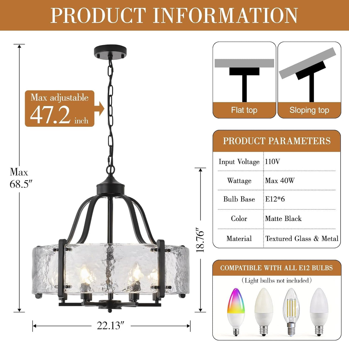 water-textured-glass-chandelier-22-black-round-dining-room-light-fixture
