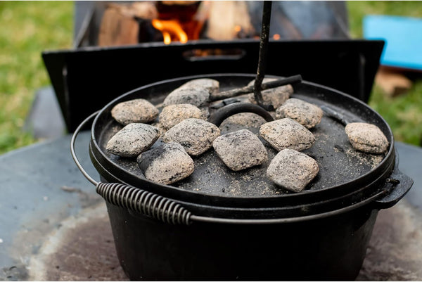 20QT Cast Iron Dutch Oven with Lip Lid & Bail Handle – Extra Large Pre-Seasoned Campfire Pot for Outdoor Cooking, Baking, Roasting & Stews – Heavy-Duty Cookware for Camping & Backyard Use | Extra Large, Pre-Seasoned, Campfire Pot for Outdoor Cooking, Heavy-Duty Cookware, for Camping & Backyard Use6