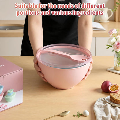 16 Piece Plastic Mixing Bowls with Lids Set Includes 8 Prep Bowls & 8 Lids6