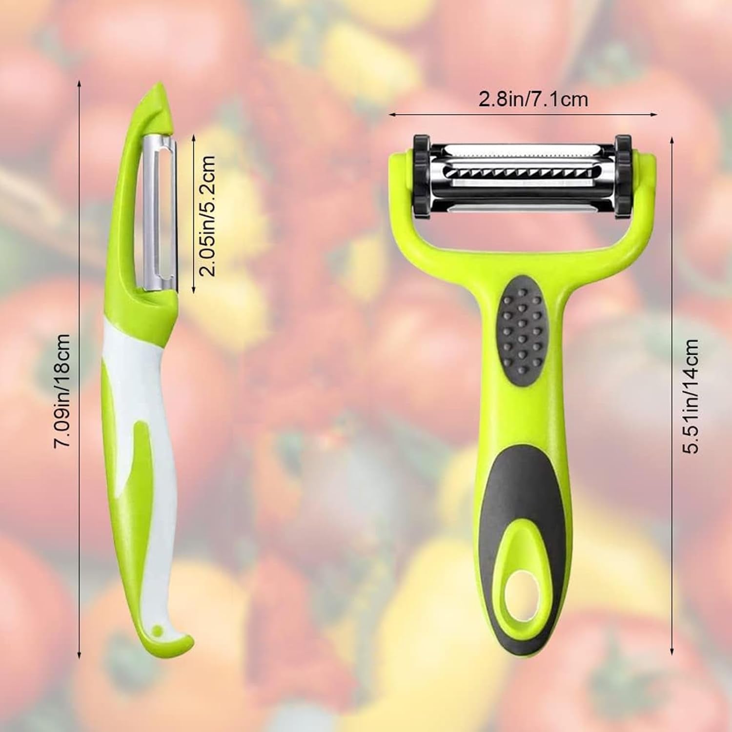 2-pcs-food-grater-for-fruits-with-julienne-slicer-and-peeler-stainless-steel-kitchen-tool-vegetable-peeler-handheld-kitchen-grater-for-zester-potato-carrot-cucumber
