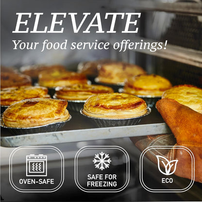 (60 Pack) Pie Tins 5 Inch, Disposable Mini Pies Tin, Tart Aluminum, Individual Serving Pans for Baking Mini Chicken Potpie, Small Homemade Cakes & Quiche, Foil Tins, Freezer-To-Oven Use3