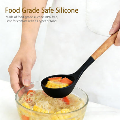 Silicone Utensils Set for Cooking - 12 Piece Set&Bpa Free（Black）5