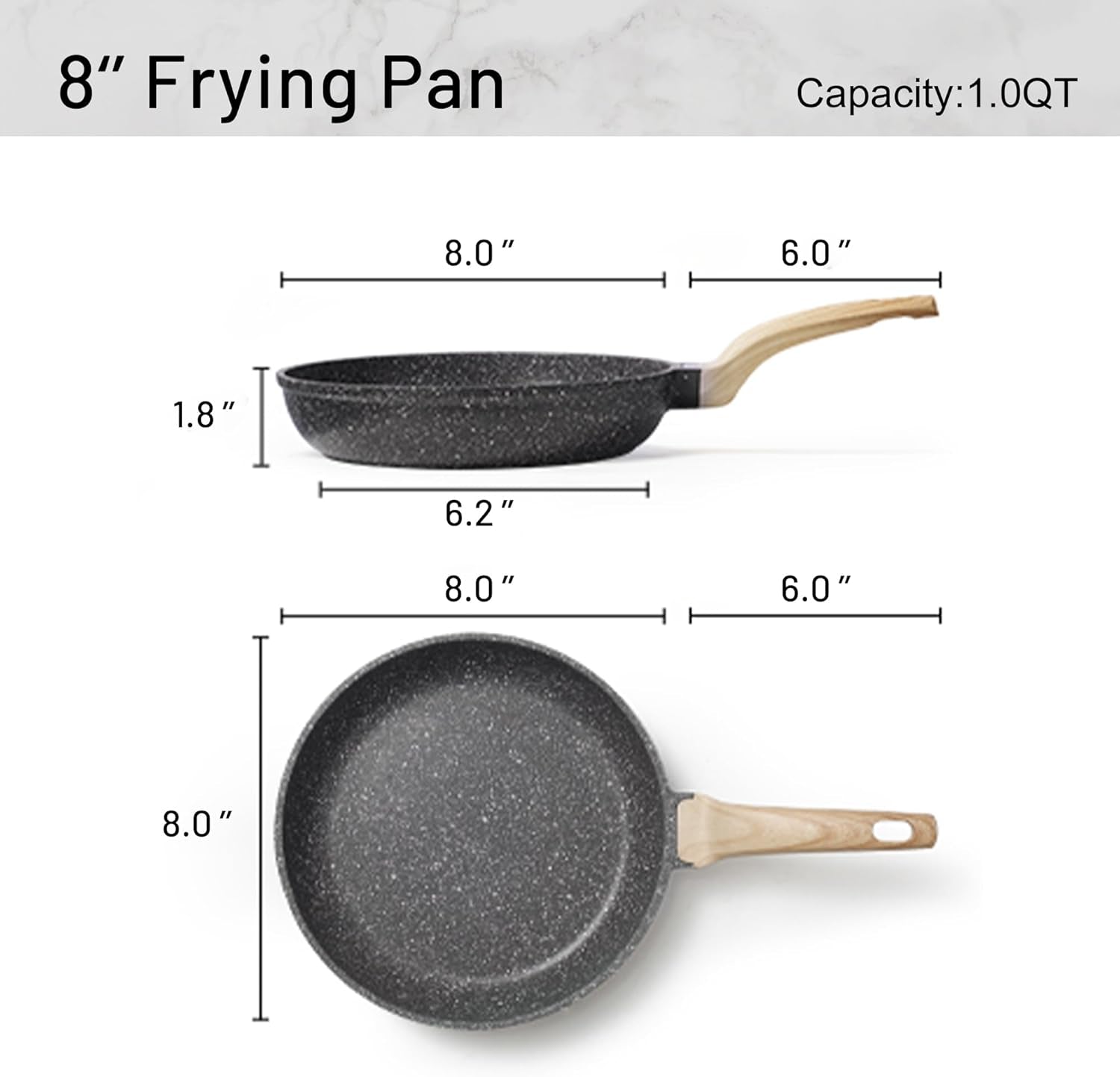 nonstick-frying-pan-8-inch-classic-granite-skillet-kitchen-healthy-non-toxic-stone-cookware-all-stovetop-compatible-cool-handle-easy-to-clean-pfoa-free