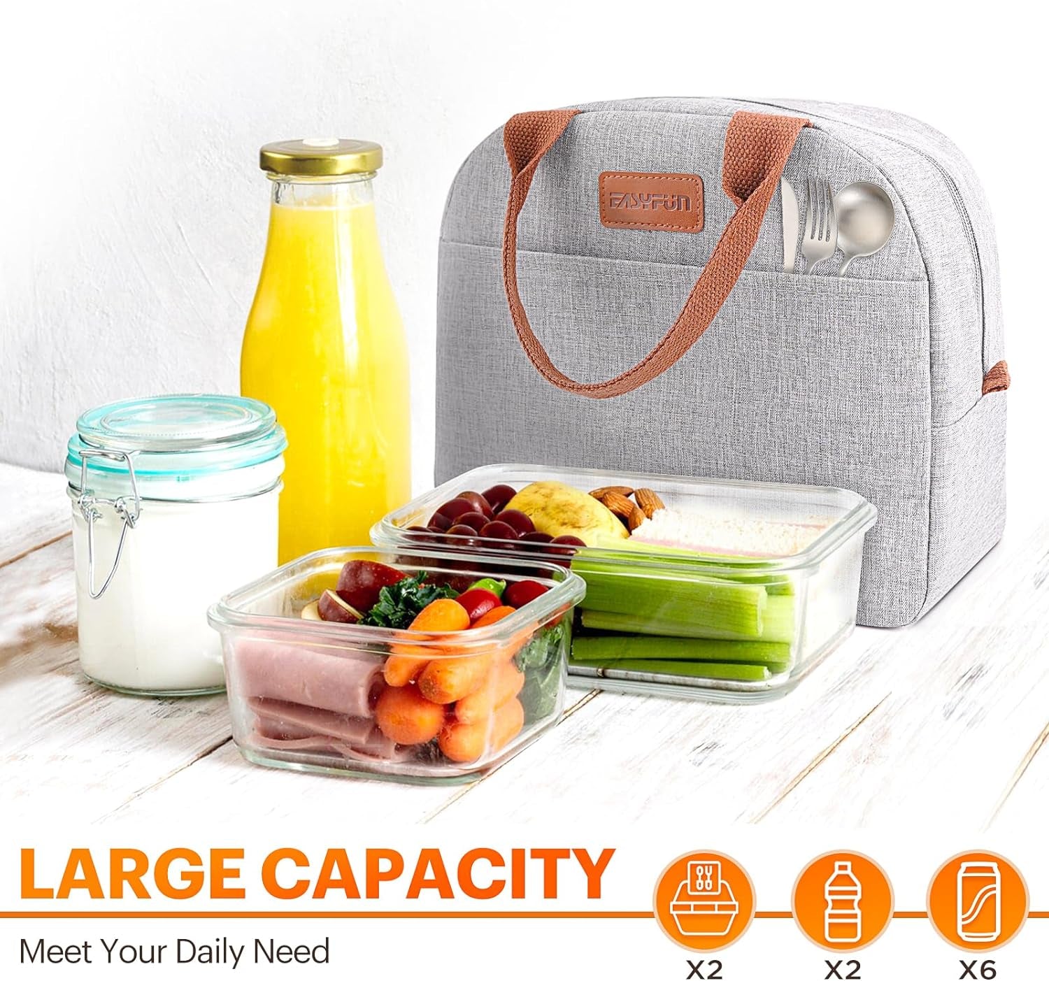 lunch-bag-for-women-men-adult-insulated-lunch-box-small-leakproof-cooler-food-lunch-containers-reusable-high-capacity-lunch-tote-bags-for-work-travel-outdoor-grey
