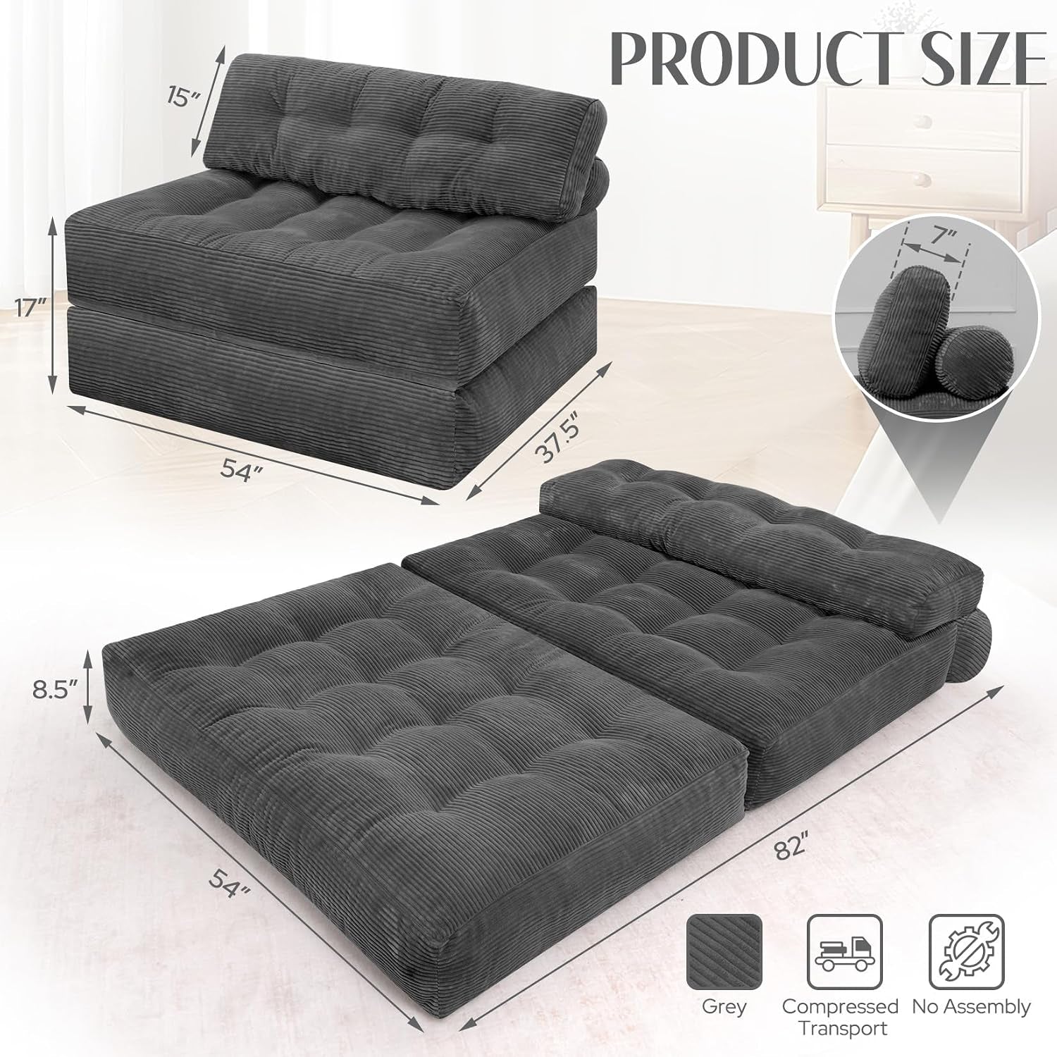 folding-sofa-bed-convertible-sleeper-chair-bed-w-2-pillow-handle