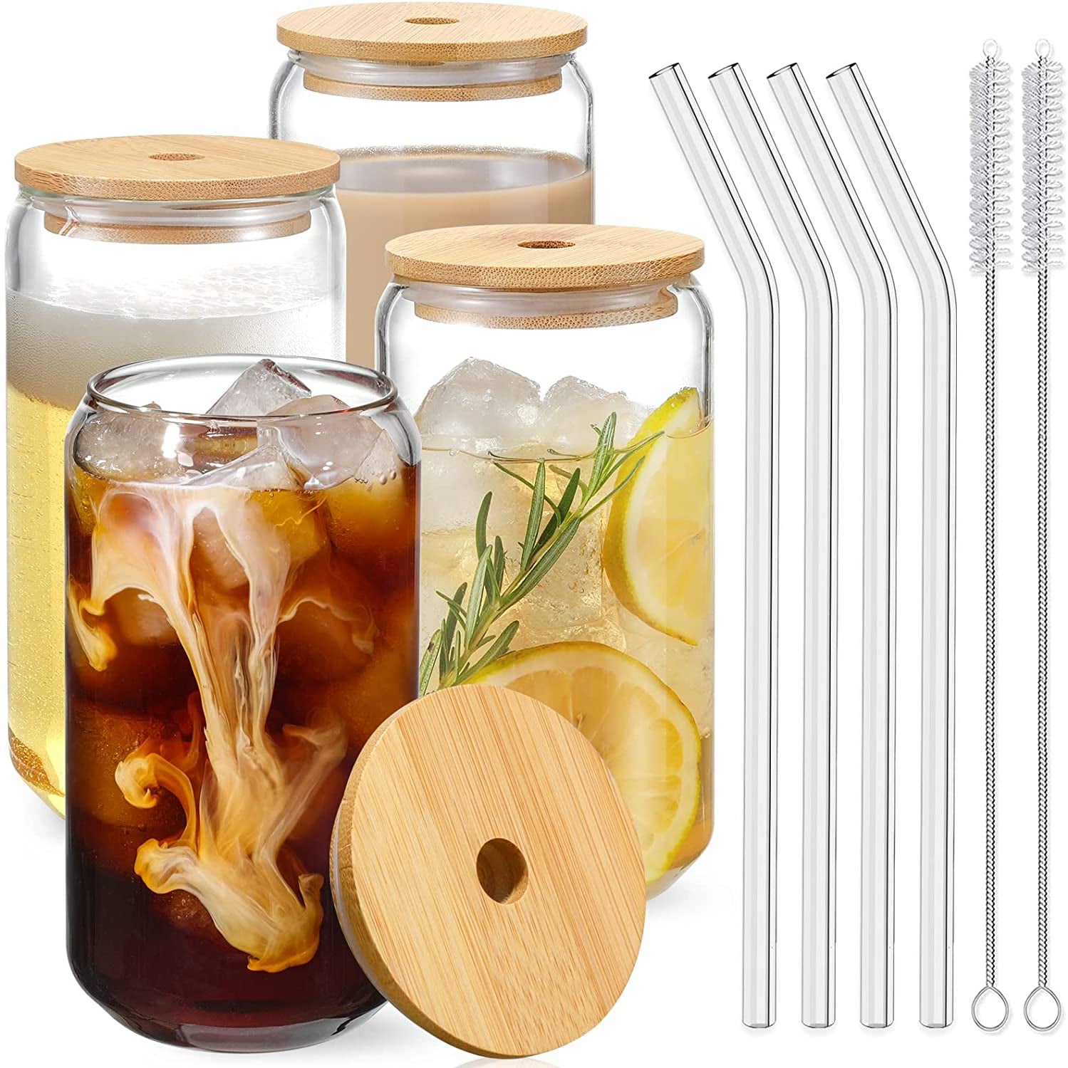 drinking-glasses-with-bamboo-lids-and-glass-straw-4pcs-set-16oz-glass-cups-iced-coffee-glasses-cute-iced-tea-glasses-beer-glasses-ideal-for-coffee-bar-accessories-aesthetic-gift-2-brushes