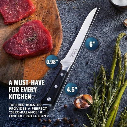 7" Fillet Knife for Fish & Meat and 6" Boning Knife – Razor Sharp, Flexible High Carbon German Steel, Full Tang Ergonomic Handle Design5