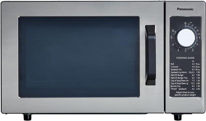 NE-1025F Compact Light-Duty Commercial Microwave Countertop Oven with 6-Minute Electronic Dial Control Timer, Bottom Energy Feed, 1000W, 0.8 Cu. Ft. Capacity Silver1