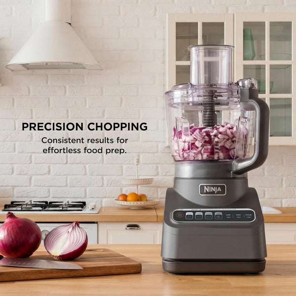 Ninja Professional plus Food Processor, 1000PW, 9-Cup, Grey, BN601 | Auto-Iq Presets Chop, Slice, Puree & Mix Dough. 9-Cup Bowl, 3 Blades, Feed Chute & Pusher. Dishwasher-Safe Parts.3