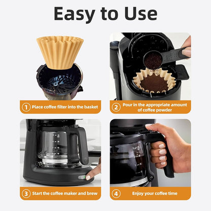 5 Cup Coffee Maker Filters Compatible with Mr.Coffee | 100 Count,Thicken Natural 5 Cup Coffee Maker Filters Compatible with Mr.Coffee Mini Brew5