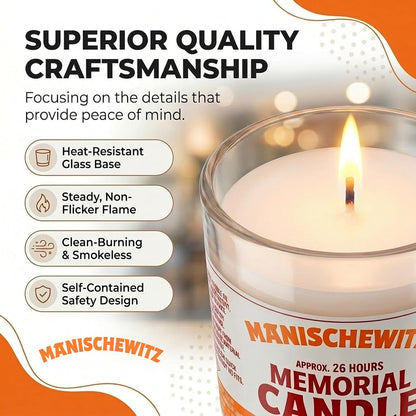 Manischewitz 24 Hour Candles, 1 Day Glass Yahrzeit Memorial Candles (4 Pack) | Burns Approximately 26 Hours, Good for Yizkor and Yom Kippur Holidays, Ner Neshama in Glass Tumbler4
