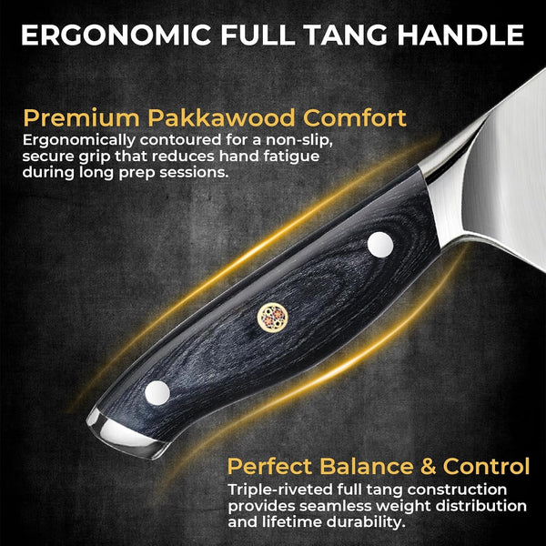 Chef Knife, 8 Inch Ultra Sharp High Carbon Steel Kitchen Knife5