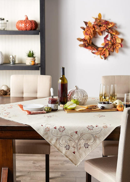 Fall Table Decorations Indoor Décor, Thanksgiving, Table Topper, 40X40, Autumn Wheat5