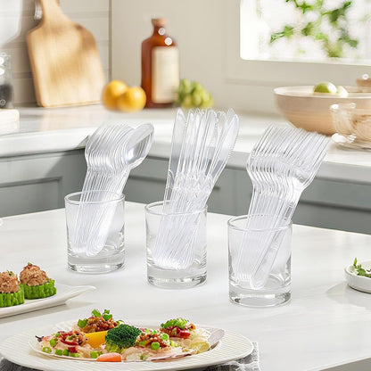 360 Count Clear Plastic Silverware Set,Disposable Utensils Plastic6