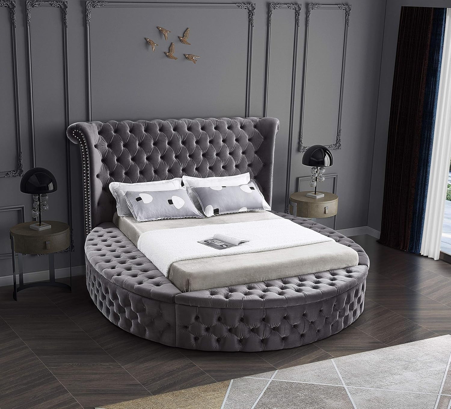 meridian-furniture-luxus-collection-modern-contemporary-round-shaped-velvet-upholstered-bed-with-deep-button-tufting-and-footboard-storage-king-grey