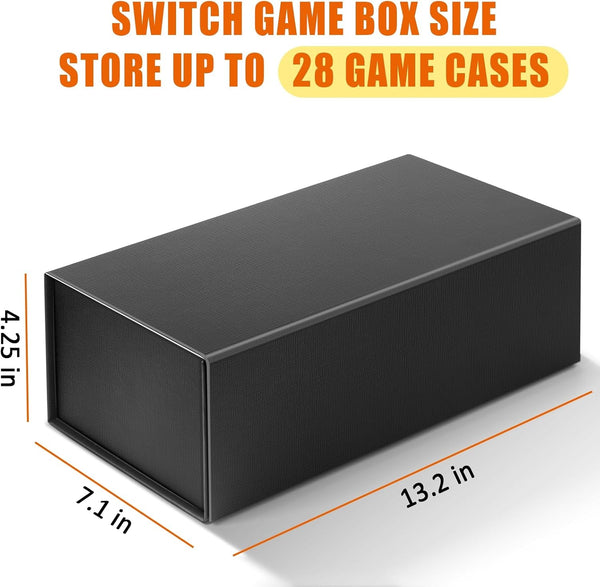 Video Game Holder, Game Disc Storage Box Compatible with Nintendo Switch Game Holder, Organize up to 28 Cases - Black 1 Pack3