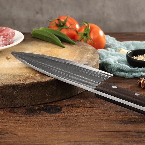 Meat Cleaver, 7.3 Inch Forged Butcher Knives with Wood Handle Slicing Chopping Meat Cutter Handmade Household Carving Knife5