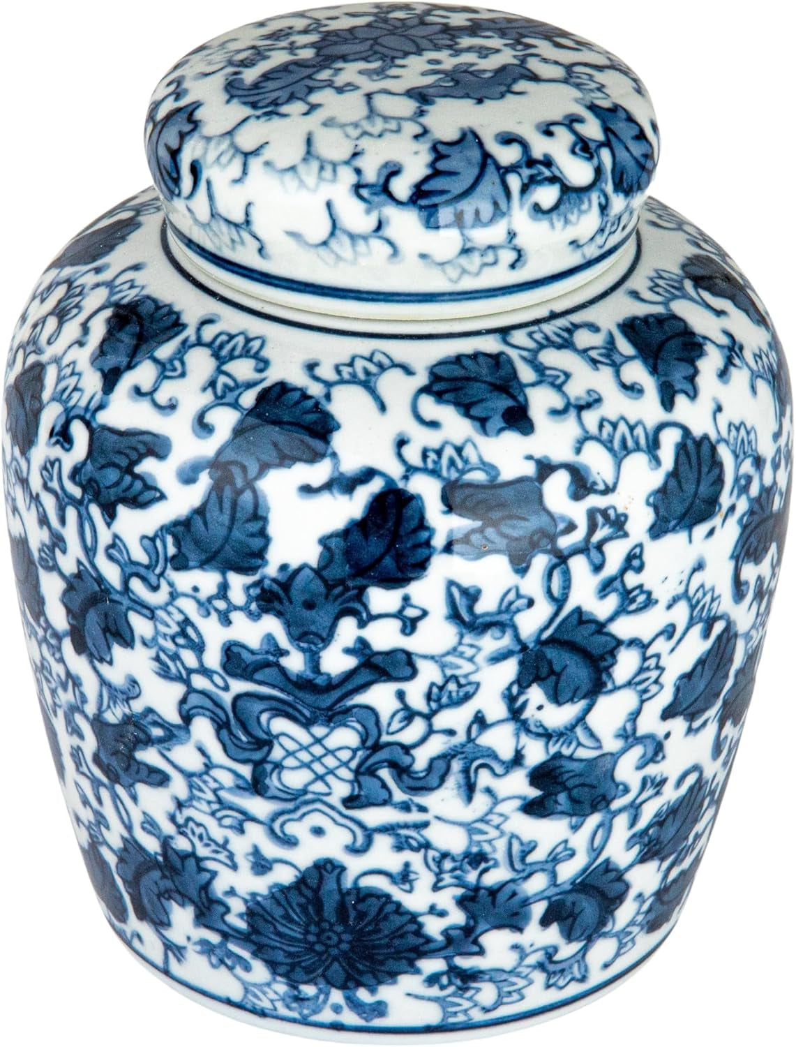 creative-co-op-blue-white-ceramic-ginger-jar-with-lid