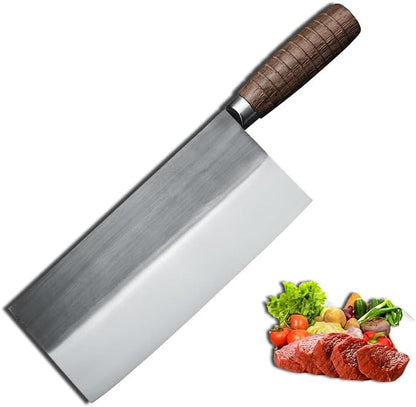 Meat Cleaver,Cleaver Knife 7.5 Inch Forged Cleaver Kitchen Chinese Slicing Knife Sushi Filleting Knife Butcher Knife Meat Cooking Cutter1