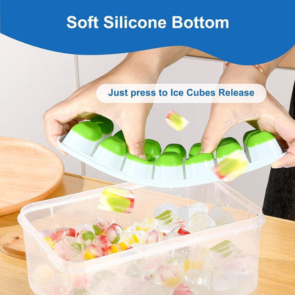 Ice Cube Trays with Lids for Freezer, 4 Pack Silicone Set, 56 Cubes | Easy-Release Reusable Ice Molds, Sturdy PP Frame, Bpa-Free; Stackable & Dishwasher Safe for Whiskey, Cocktails & Baby Food2