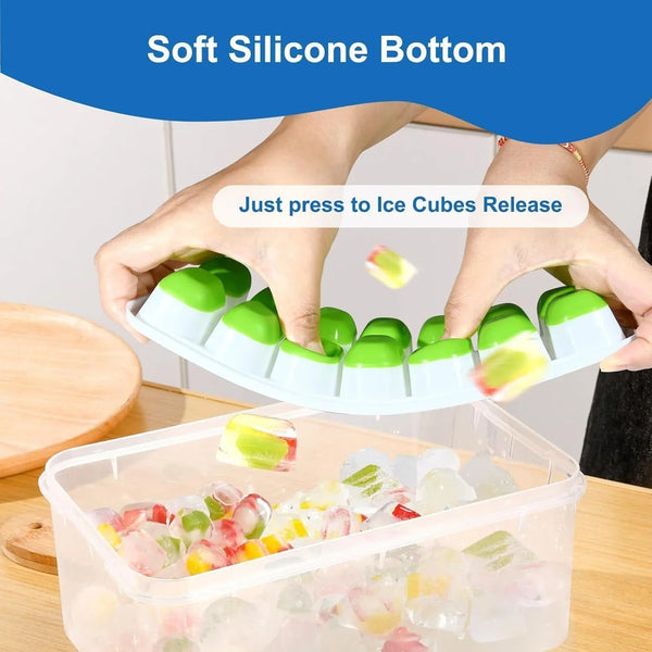Ice Cube Trays with Lids for Freezer, 4 Pack Silicone Set, 56 Cubes | Easy-Release Reusable Ice Molds, Sturdy PP Frame, Bpa-Free; Stackable & Dishwasher Safe for Whiskey, Cocktails & Baby Food2