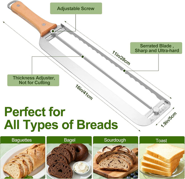 Adjustable Bread Slicer for Homemade Bread New Manual Sourdough Bread Knife4