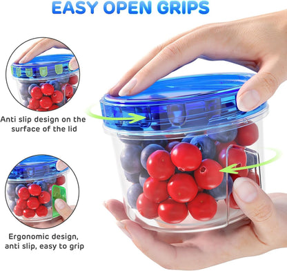 Freezer Storage Containers, [6 Pack-16 Oz] Airtight Plastic4