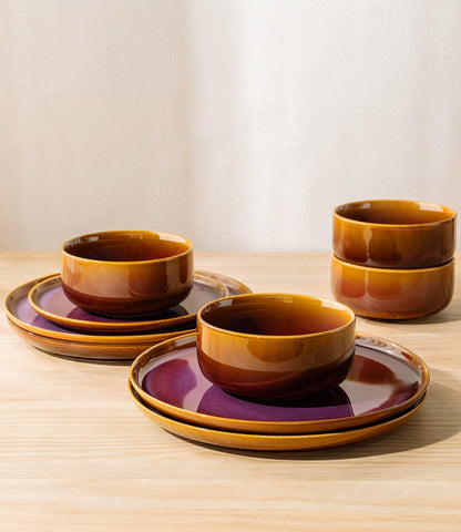 Ceramic Dinnerware Set for 6, 18-Piece Plates and Bowls Set4