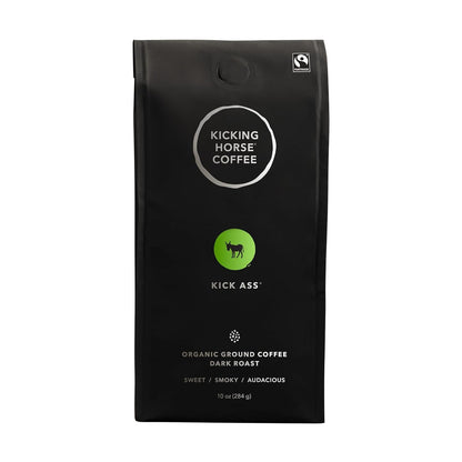 Coffee, Kick Ass, Dark Roast, Ground, 10 Oz - Certified Organic, Fairtrade, Kosher Coffee1