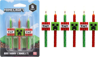 Minecraft Birthday Candles | Party Cake Decoration Toppers | 6 Count1