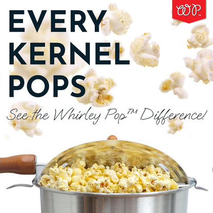 Original Whirley Pop Popcorn Maker -  Gourmet Popcorn Popper, Aluminum Pot with Nylon Gears, 3-Minute Stove Top Popper, Home Movie Night (Silver)7