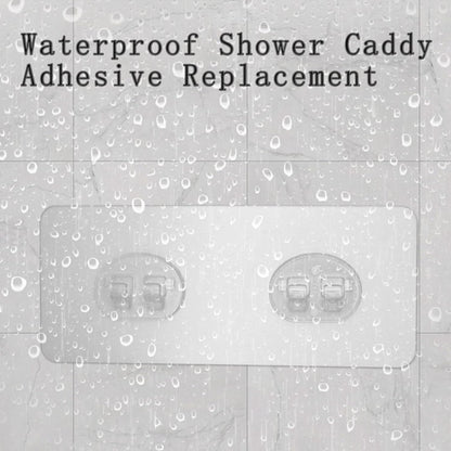 8 Pack Shower Caddy Adhesive for Replacement, Strong Transparent Adhesive for Shower Caddy Sticky Pads, No Drilling for Corner Shelf Basket, Bathroom Storage Shelves, Kitchen Racks and Soap Holder6