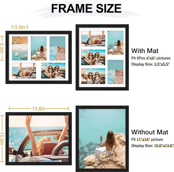 11X14 Collage Picture Frame for Wall Mounting, Black5